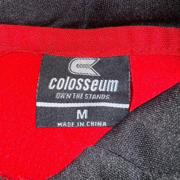 NC State Wolfpack Red Pullover Hoodie Sweatshirt Mens Sz M Medium Colosseum - Picture 4 of 8